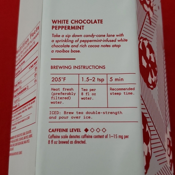 White Chocolate Peppermint herbal tea +tin TEAVANA - Picture 4 of 5